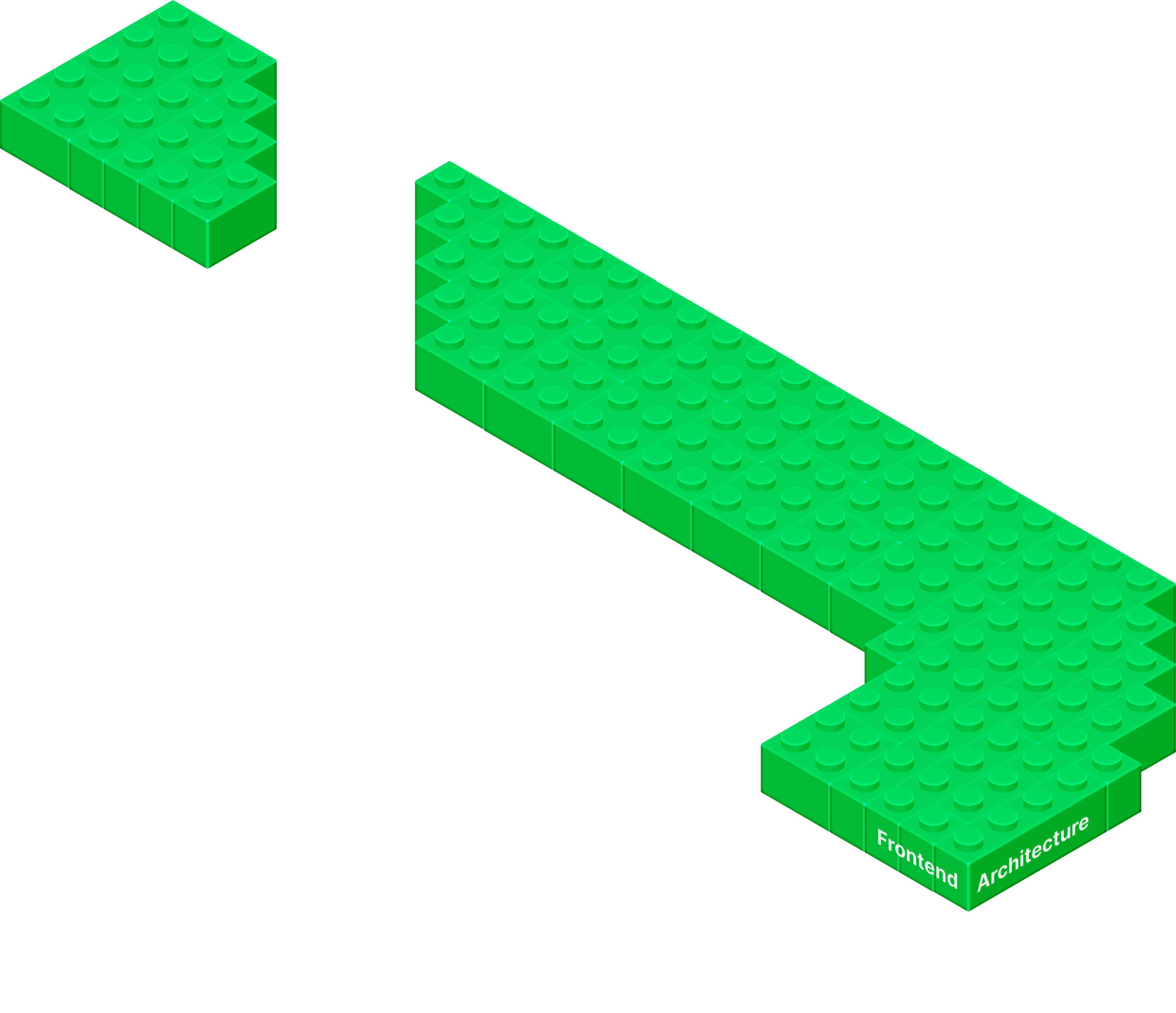 Jota's J in Lego (top)